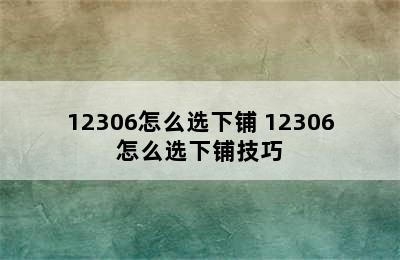 12306怎么选下铺 12306怎么选下铺技巧